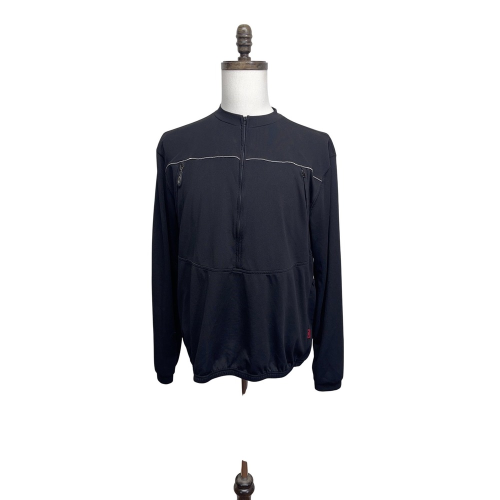 Oakley Pullover‎ Jacket Mens XL Black Long Sleeve Cycling Reflective Zip Pockets